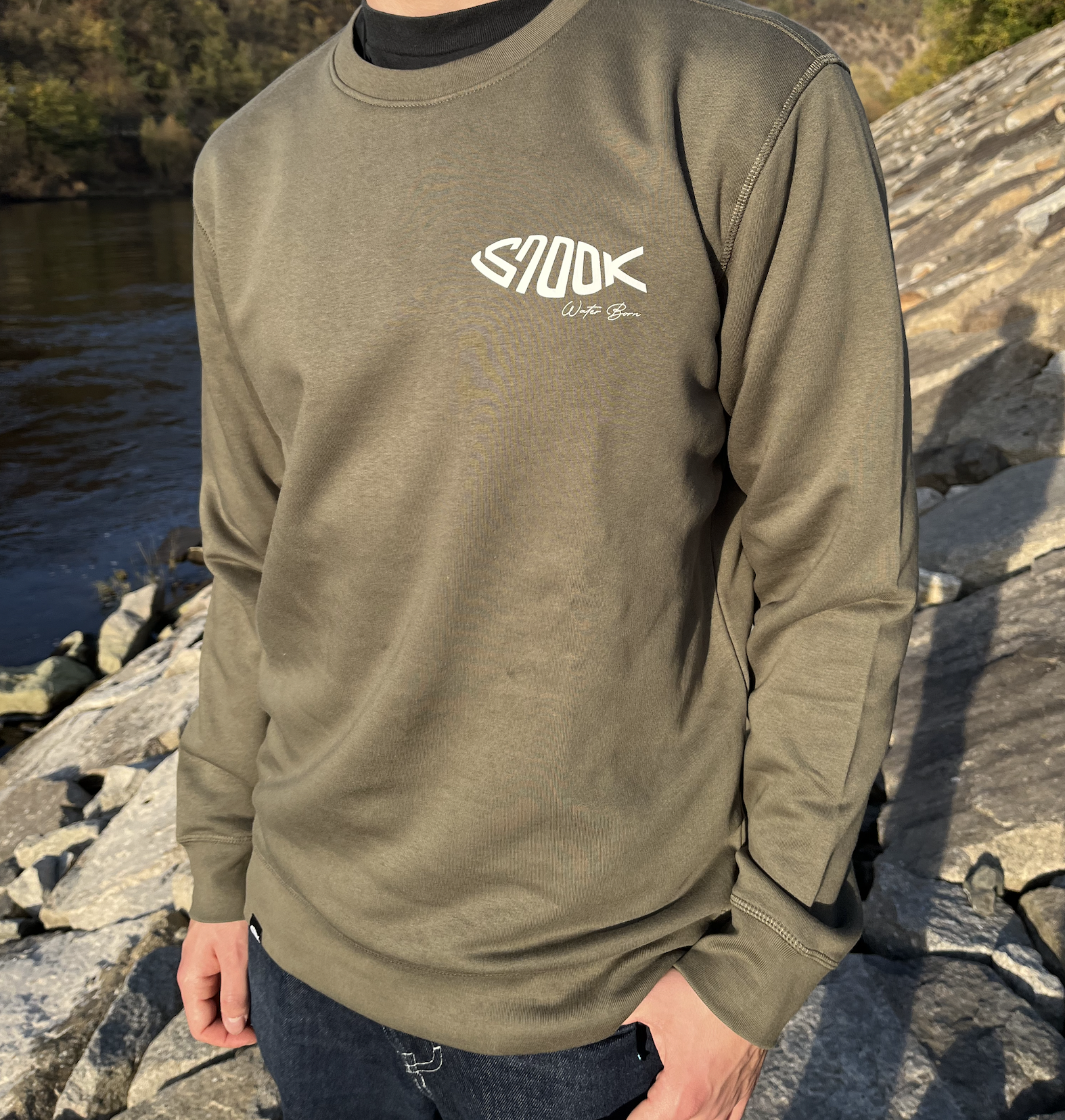 Khaki mikina snook basic